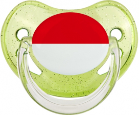 Bandera de Indonesia Suceto Fisiológico Verde lentejuelas