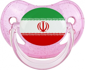 Bandera Irán Piruleta Fisiológica Rosa con lentejuelas