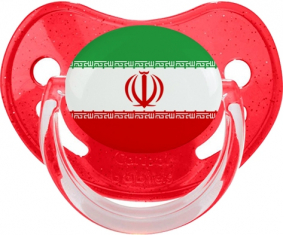 Bandera Irán Piruleta Fisiológica Roja con Lentejuelas