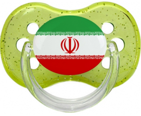 Bandera Irán verde cereza lollipop con lentejuelas