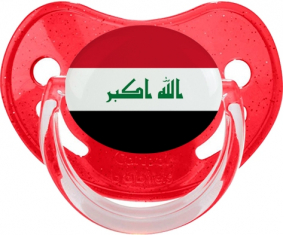 Bandera de Irak Piruleta Fisiológica Roja con Lentejuelas