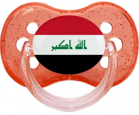 Bandera de Irak Tetine Rojo Lentejuelas