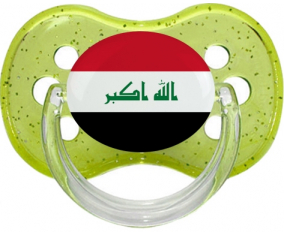 Bandera de Irak Tetine Cherry Verde lentejuelas