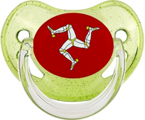 Bandera Isla del Hombre Azúcar Physiological Verde lentejuelas
