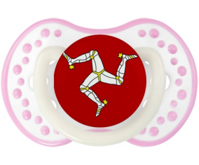 Bandera Isla de Man Tetina lovi dynamic Blanco Rosa Fosforescente