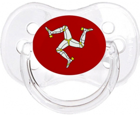 Bandera Isla del Hombre Clásico Transparente Cereza Lollipop