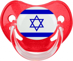 Israel abandera piruleta fisiológica roja con lentejuelas