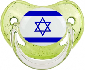 Israel abandera piruleta fisiológica verde con lentejuelas