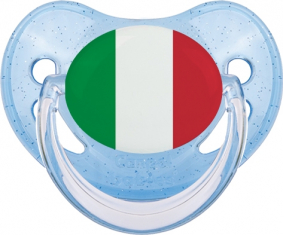 Italia bandera azul lentejuelas piruleta fisiológica