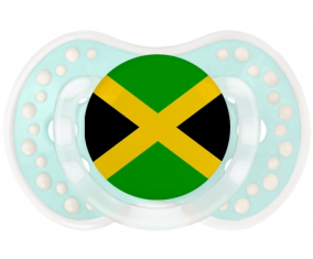 Bandera tetina de Jamaica lovi dynamic clásico retro-turquesa-laguna