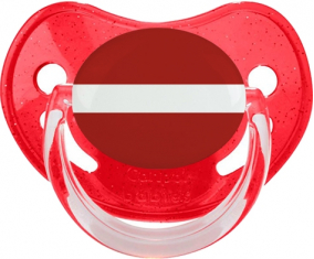 Bandera de Letonia Rojo Lentejuelas Piruleta Fisiológica