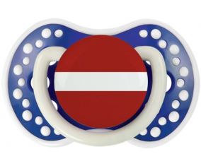 Bandera de Letonia lovi dynamic azul marino fosforescente