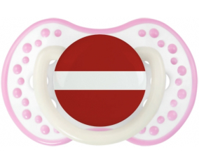 Bandera de Letonia lovi dynamic fosforescente blanco-rosa