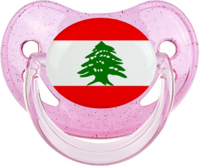 Bandera del Líbano Rosa de brillo tetino fisiológico