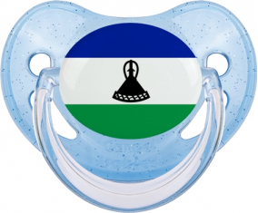 Lesotho Dragon Bandera Azul Lentejuelas