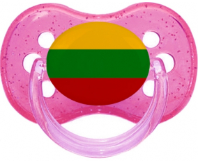 Bandera lituana Cereza Lollipop Rosa lentejuelas