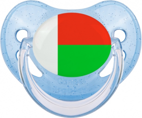 Bandera de Madagascar Piruleta Fisiológica Azul con Lentejuelas