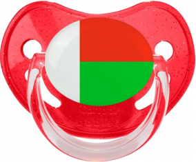 Bandera de Madagascar Piruleta Fisiológica Roja con Lentejuelas