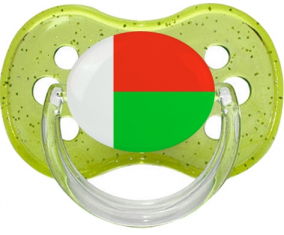 Madagascar tetina cereza lentejuelas bandera verde