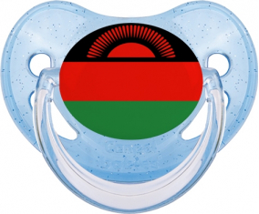 Malawi Tétine azul lentejuelas bandera tetina