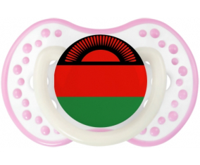 La bandera de Sucete de Malawi lovi dynamic de color blanco-rosa fosforescente