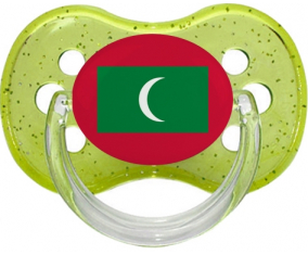 Bandera Maldivas Verde Cereza Brillo Lollipop