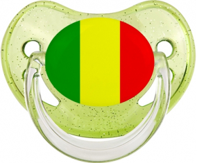 Mali bandera verde lentejuelas piruleta fisiológica