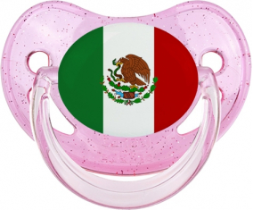 Bandera de México Lollipop Fisiológico Lentejuelas Rosas