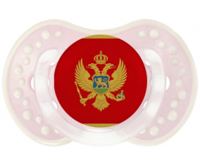 Bandera tetina de Montenegro lovi dynamic clásico retro-rosa-tierno