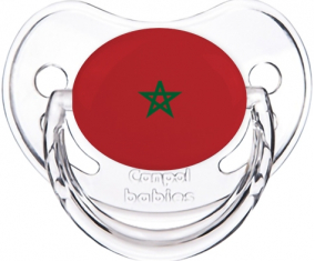 Marruecos bandera clásica transparente piruleta fisiológica