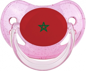 Marruecos Bandera Fisiológica Lollipop Rosa lentejuelas