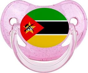 Rosa de brillo tetino fisiológico de la bandera de Mozambique