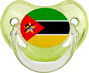 Bandera de Mozambique Lentejuelas Verdes Tetina Fisiológica