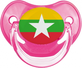 Bandera rosa clásica del dragón dragón de Myanmar