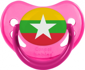 Myanmar Dragon Dragon Bandera Fosforescente Rosa