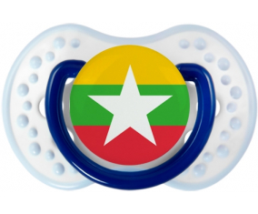 La bandera tetina de Myanmar lovi dynamic azul marino clásico