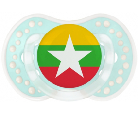 Bandera tetina de Myanmar lovi dynamic clásico retro-turquesa-laguna