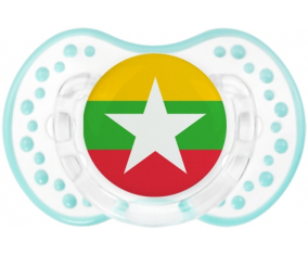 Bandera tetina de Myanmar lovi dynamic clásico retro-laguna blanca