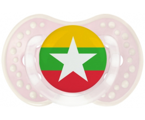Bandera tetina de Myanmar lovi dynamic clásico retro-rosa-tierno