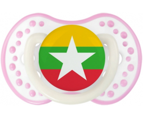 Bandera tetina de Myanmar lovi dynamic fosforescente blanco-rosa