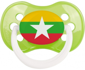 Bandera de Myanmar Clásica Piruleta Anatómica Verde