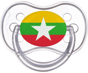 Bandera de Myanmar clásica transparente piruleta anatómica