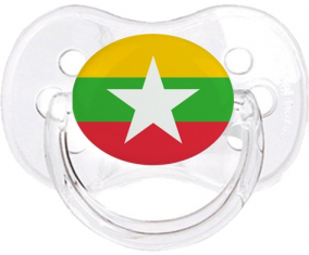 Myanmar Bandera Clásica Transparente Cereza Lollipop