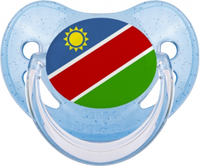 Bandera de Namibia Piruleta Fisiológica Azul con Lentejuelas