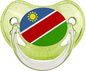 Bandera de Namibia Piruleta Fisiológica Verde con Lentejuelas
