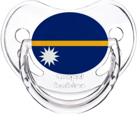 Bandera de Nauru clásica transparente piruleta fisiológica