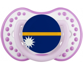 Bandera de Nauru lovi dynamic clásico white-mauve