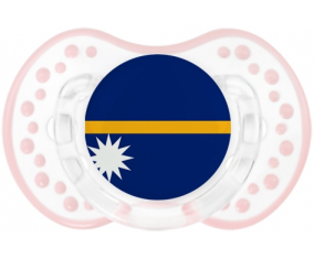 Bandera Nauru Lollipop lovi dynamic clásico retro-blanco-rosa-tierno