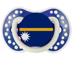 Bandera de Nauru lovi dynamic azul marino fosforescente