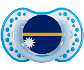 Bandera de Nauru lovi dynamic fosforescente azul-blanco